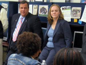 Christie and Anderson: Ooops. Photo by Steve  Sandberg/1010 news