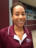 Principal Regina Sharpe--"happy" for her students.